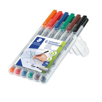 4007817309308-STAEDTLER LUMOCOLOR 315 - Pack de 6 marqueurs non permanents - pointe moyenne - couleurs assorties--1