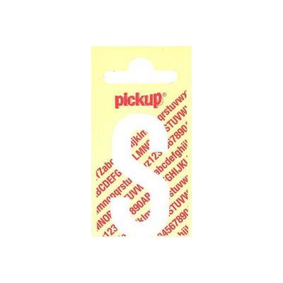 8711234222183-Pickup - Étiquette autocollante - 90 mm - Lettre S - blanc mat-Avant-0