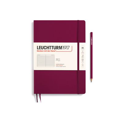 4004117551680-Leuchtturm1917 - Carnet de notes souple - composition B5 - ligné - bordeaux-Avant-0