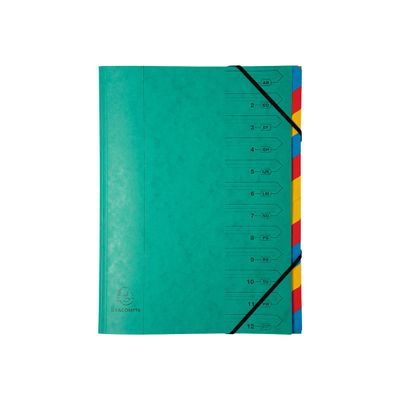 3130630541202-Exacompta Nature Future - Trieur agrafé 12 compartiments - disponible dans différentes couleurs-Avant-1