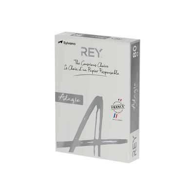 8421938302073-Rey Adagio - Papier couleur - A4 (210 x 297 mm) - 80 g/m² - Ramette de 500 feuilles - gris-Angle droit-0