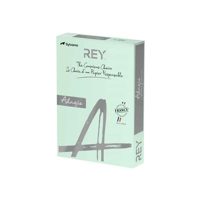 3368220089463-Rey Adagio - Papier couleur - A3 (297 x 420 mm) - 80 g/m² - Ramette de 500 feuilles - vert-Angle droit-0
