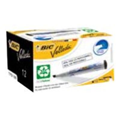 3086121751066-BIC VELLEDA 1751 - Pack de 12 - Marqueurs effaçables - pointe biseau - bleu-Angle gauche-0