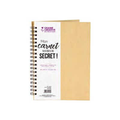 3532435181858-Graine Creative - cahier de dessin à spirale - 40 feuilles - 18 x 24 cm-Avant-0