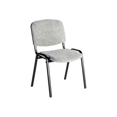 0403000520859-Chaise COIGNY ECO - pieds noirs - gris-Angle gauche-0
