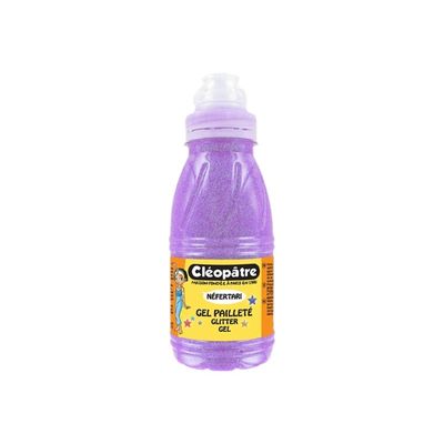 3134725009639-Cléopâtre NÉFERTARI - Peinture gel à paillettes - violet - 250 ml-Avant-0