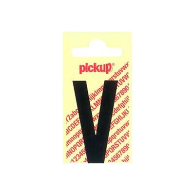 2012349362341-Pickup - Étiquette autocollante - 90 mm - Lettre V - noir mat-Avant-0