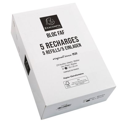 3130630122128-Exacompta L'Esprit Paris FAF N°2 - 5 Recharges pour bloc FAF - 16 x 10 cm - uni-P_400005559_2-1