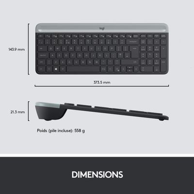 5099206086463-Logitech MK470 - Ensemble clavier et souris sans fil - ultra fin - Azerty - graphite-P_400006902_13-10