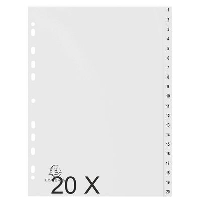 3130630017219-Exacompta - Pack de 20 intercalaires 20 positions numériques - A4 - gris-P_400011568_2-0