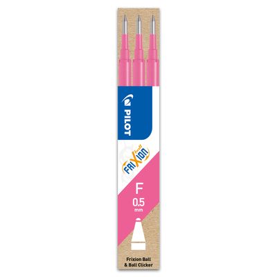 4902505422898-Pilot Frixion Ball - 3 Recharges pour rollers effaçables - 0,5 mm - rose--0