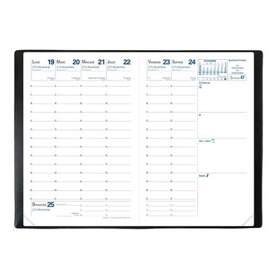 3371010444830-Agenda Tocana Affaires - 1 semaine sur 2 pages - 10 x 15 cm - rose - Quo Vadis--1