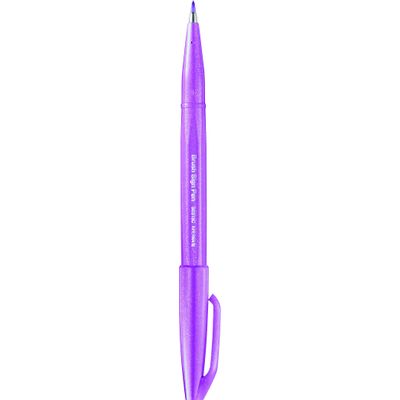 4902506365064-Pentel Sign pen - Feutre pinceau à pointe souple - mauve--0