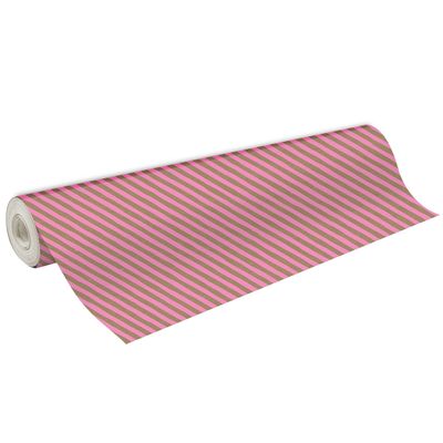 3329682238738-Clairefontaine - Papier cadeau kraft - 70 cm x 50 m - 70 g/m² - motif rayures roses--0