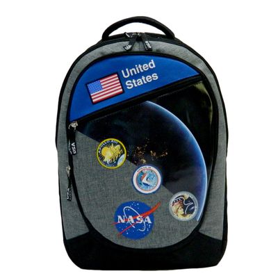 3700516272164-Sac à dos NASA - 2 compartiments - gris - Bagtrotter--0
