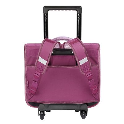 3135253872566-Cartable à roulettes Daisy - 38 cm - bordeaux - 2 compartiments - Viquel--1