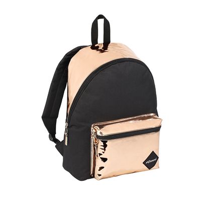 3135257072894-Sac à dos #Diamond 1 compartiment - noir et rosé doré - Viquel--0