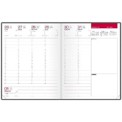3147280220050-Agenda Oxford Senso - 1 semaine sur 2 pages - 21 x 27 cm - bleu canard - Hamelin--1