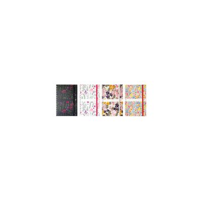 3147280107368-Agenda spiralé à élastique Oxford Flowers - 1 semaine sur 2 pages - 15 x 21 cm - disponible dans différentes c--0