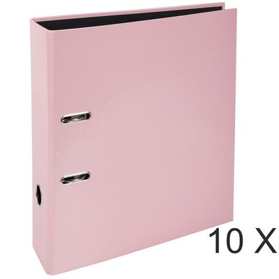 3130632535667-Exacompta Aquarel Prem'Touch - 10 Classeurs à levier - Dos 80 mm - A4 - rose--0