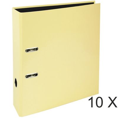 3130632535698-Exacompta Aquarel Prem'Touch - 10 Classeurs à levier - Dos 80 mm - A4 - jaune citron--0