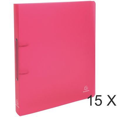 3130632543556-Exacompta Chromaline - 15 Classeurs 2 anneaux - Dos 40 mm - A4 Maxi - rouge--0