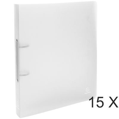 3130632543600-Exacompta Chromaline - 15 Classeurs 2 anneaux - Dos 40 mm - A4 Maxi - incolore--0