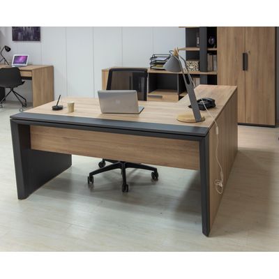 3483601088429-Retour direct pour bureau ARCADE - L100 x H75 x P45 - chêne/anthracite--1