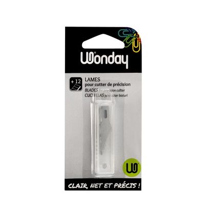 3457704039381-Wonday - Etui de 12 lames - pour cutter de précision - 18 mm--0