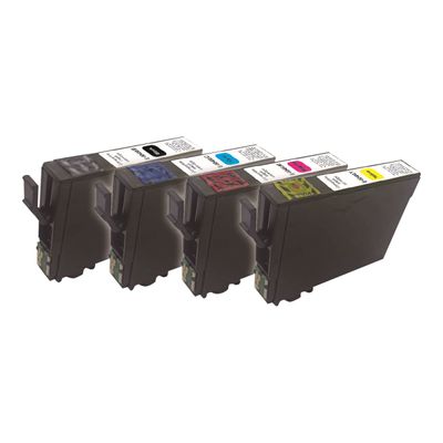 3584770911362-Cartouche compatible Epson 604XL Ananas - pack de 4 - noir, jaune, cyan, magenta - Uprint-Angle droit-1
