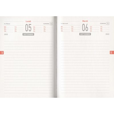 3592930019469-Agenda Monochrome Menthe - 1 jour par page - 12,5 x 17,5 cm - Bouchut--1