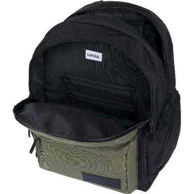 0404051147224-Sac à dos Kaporal Boy - 2 compartiments - noir et kaki - Oberthur--5