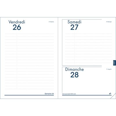 3371010476282-Agenda Toscana - 1 jour par page - 12 x 17 cm - rose corail - Quo Vadis--1