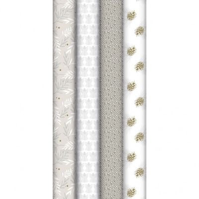 3329682020692-Clairefontaine Excellia Christmas - Papier cadeau - 70 cm x 2 m - naturel - différents modèles dispon--2