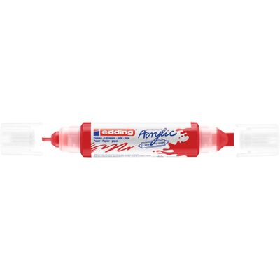 4057305028211-Edding 5400 3D liner - Marqueur acrylique à deux pointes - rouge--0
