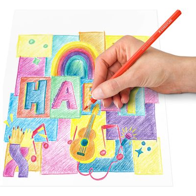 4007817088982-STAEDTLER Design Journey - 12 Crayons de couleur - couleurs assorties--5