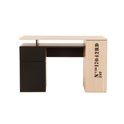 3483600773524-Bureau droit INDUS avec rangement - L. 120 x P. 55 x H. 75 cm--1