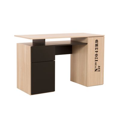 3483600773524-Bureau droit INDUS avec rangement - L. 120 x P. 55 x H. 75 cm--3