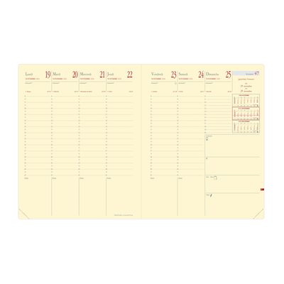 3371010488872-Agenda Soho President Prestige - 1 semaine sur 2 pages - 21 x 27 cm - bleu acier - Quo Vadis--1