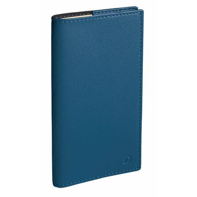 3371010488827-Agenda de poche Soho Planital avec répertoire - 1 semaine sur 2 pages - 8,8 x 17 cm - bleu acier - Quo--0