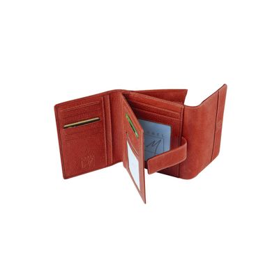 5413082210338-Porte-monnaie fermeture à bouton avec 4 poches fenêtres Savannah - rouge - label M--1