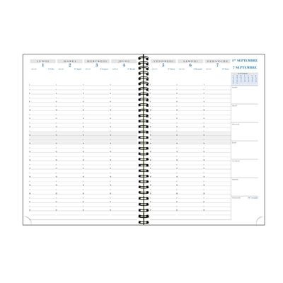 3660942081344-Agenda Casual - 1 semaine sur 2 pages - 16 mois - 21 x 29,7 cm - bleu clair - Exacompta--1