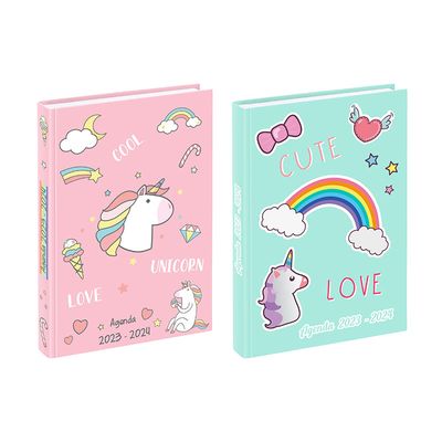 3135257453136-Agenda Bubbles - 1 jour par page - 12 x 17 cm - rose ou bleu - Viquel--0