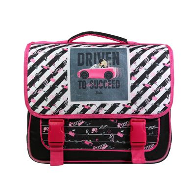 3666311013923-Cartable Barbie 38 cm - 2 compartiments - multicolore - Bagtrotter--0