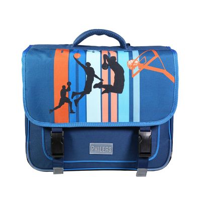 3666311001463-Cartable Phileas Basket 38 cm - 2 compartiments - bleu - Bagtrotter--0