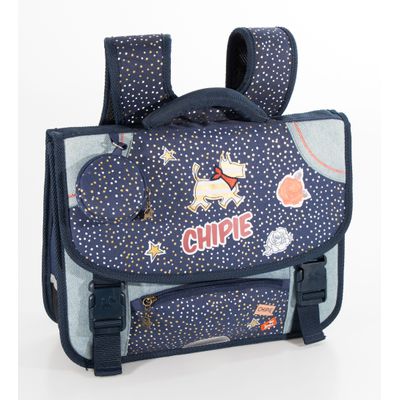 3045050442612-Cartable Chipie Dots - 2 compartiments - 38 cm - bleu - Hamelin--0