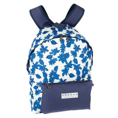 3020120190358-Sac à dos Morgan avec 2 poches détachables - 1 compartiment - bleu/écru - Hamelin--0