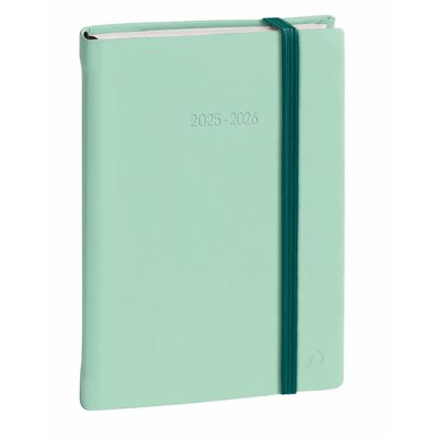 3371010500826-Agenda à élastique Silk - 1 jour par page - 12 x 17 cm - vert d'eau - Quo Vadis--0