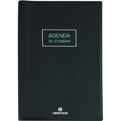 3664447144825-Agenda Cirrus - 1 jour par page - 12,5 x 17,5 cm - noir - Oberthur--0