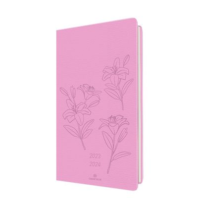 3664447146140-Agenda Summerside 16 poche - 1 semaine sur 2 pages - rose - Oberthur--0